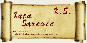 Kata Sarević vizit kartica